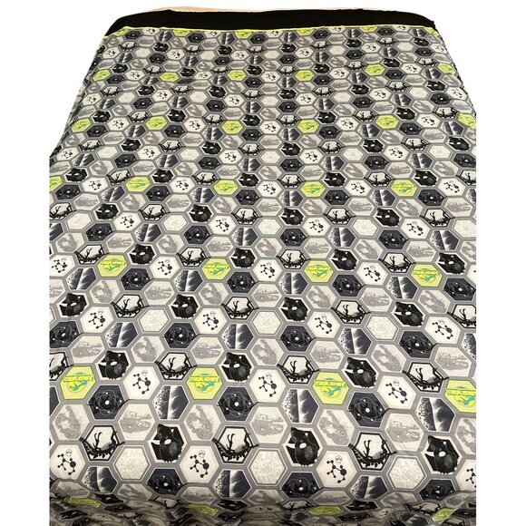 Kid Jurassic Park World Dinosaur Twin Flat Bed Sheet T Rex Bone Black Green Grey - Picture 2 of 9